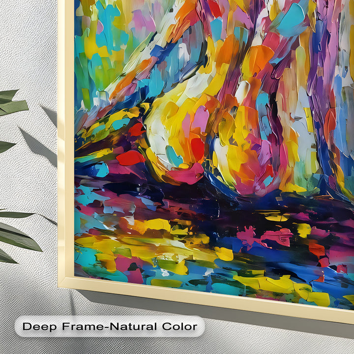 Radiant Reverie – Colorful Nude Impressionist Oil Painting
