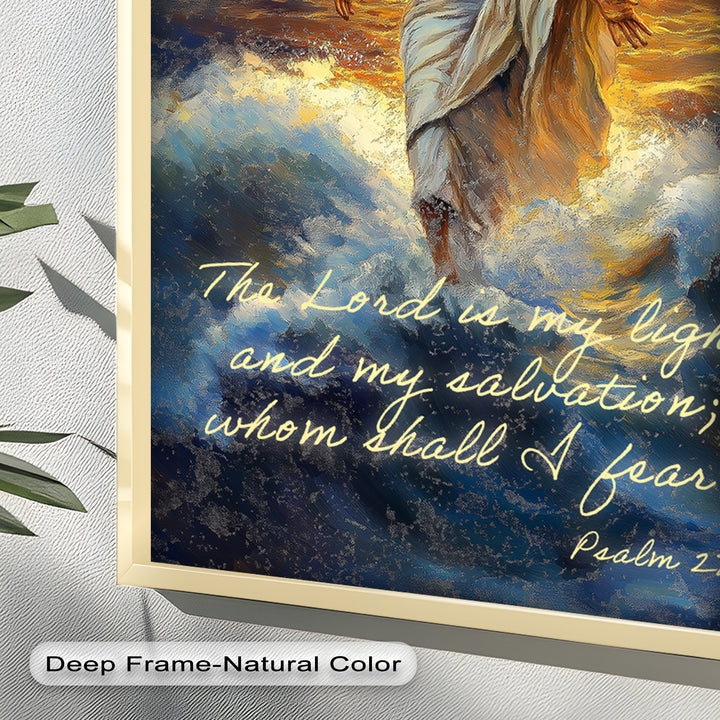 Psalm 27:1 – The Lord is My Light Bible Verse Oil Painting
