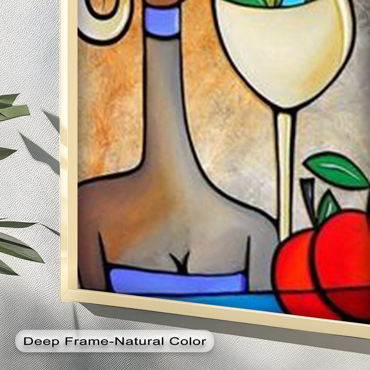 Tropical Gaze – Lebendiges Cocktail Muse Picasso Ölgemälde