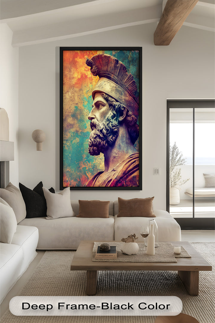 Greek Hero Bust - Mythology Oil Painting