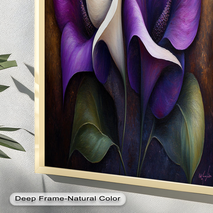 Purple Tulips – Luxurious Floral Oil Painting