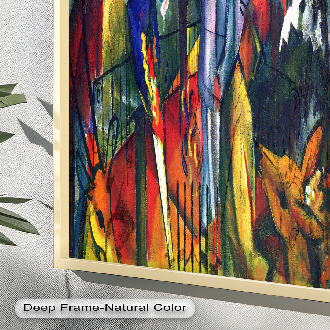 Tropical Garden with Parrots and Men – Modern Oil Painting