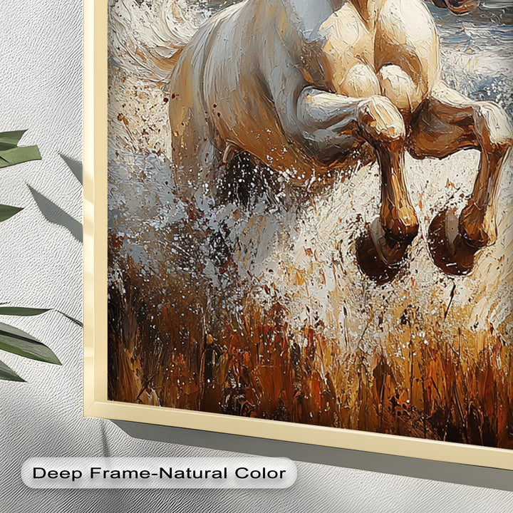 Spirit of the Wind – White Horse Oil Painting
