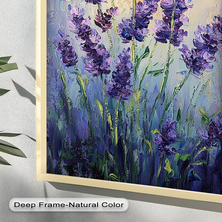 Impressionist Lavender Stalks - Flower Oil Painting
