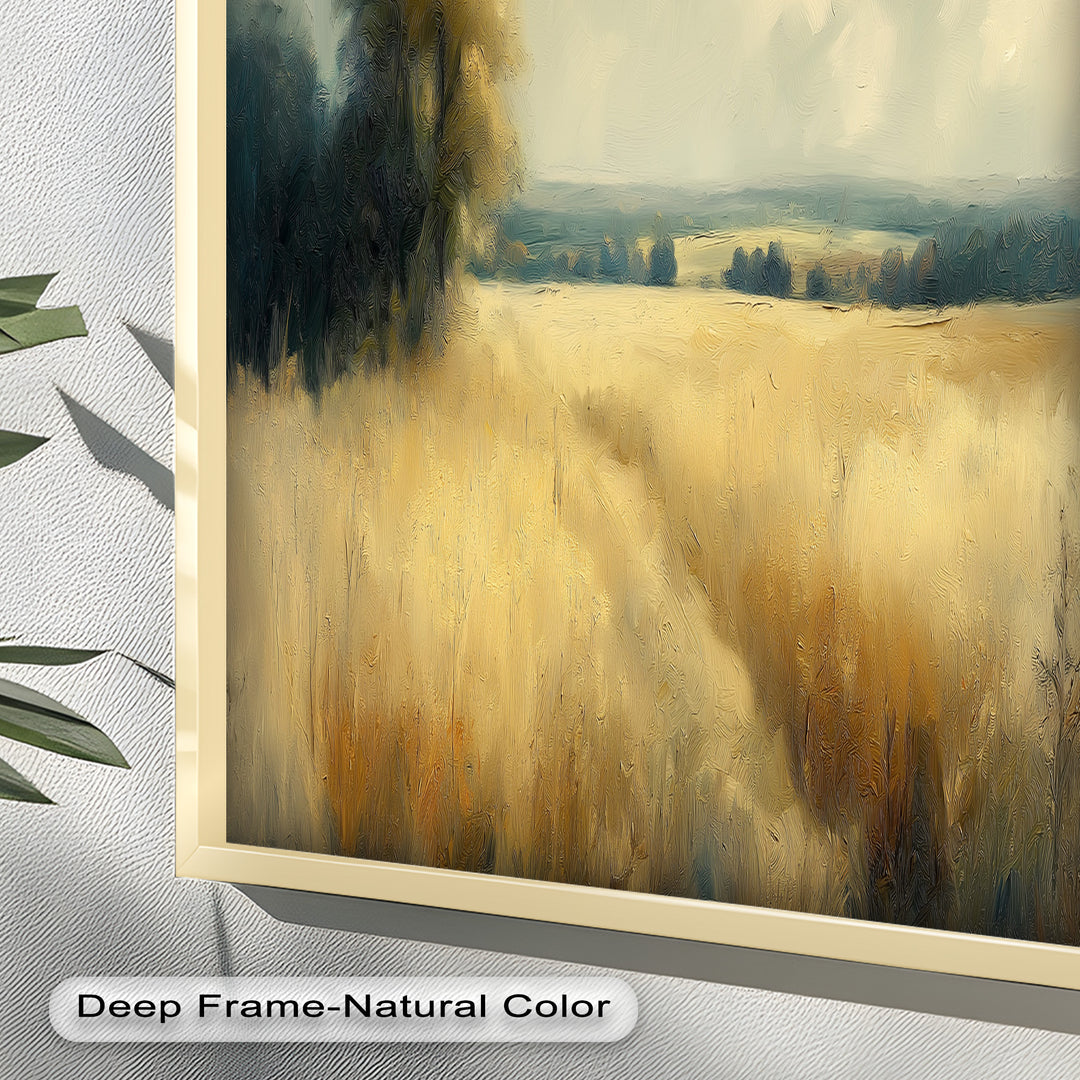 Golden Field Wandkunst – Landschaftsölgemälde