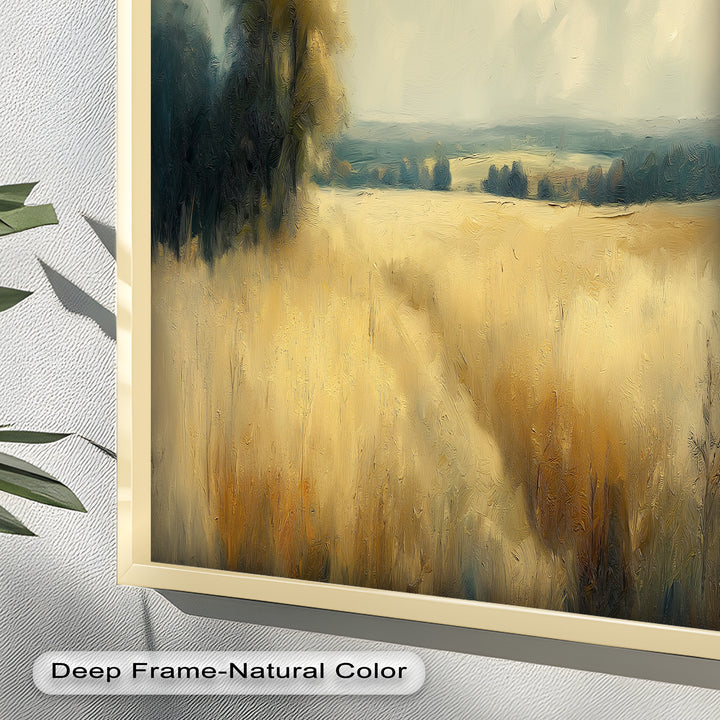 Golden Field Wandkunst – Landschaftsölgemälde