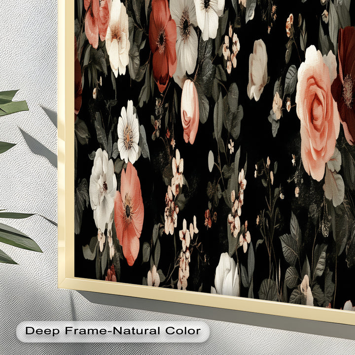 Vintage Garden Blooms Wall Art – Floral Oil Painting
