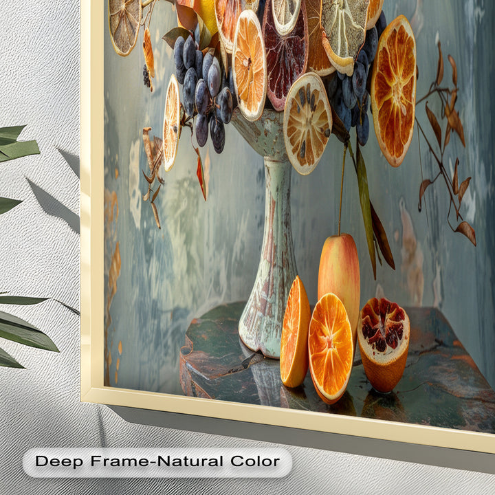 Grapes and Citrus Harmony – Decorative Still Life Food Painting