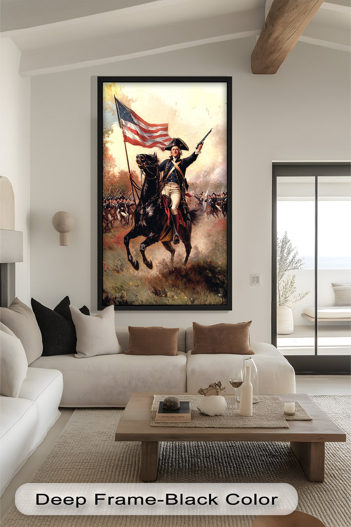 Charge of Freedom – Revolutionary Commander Oil Painting