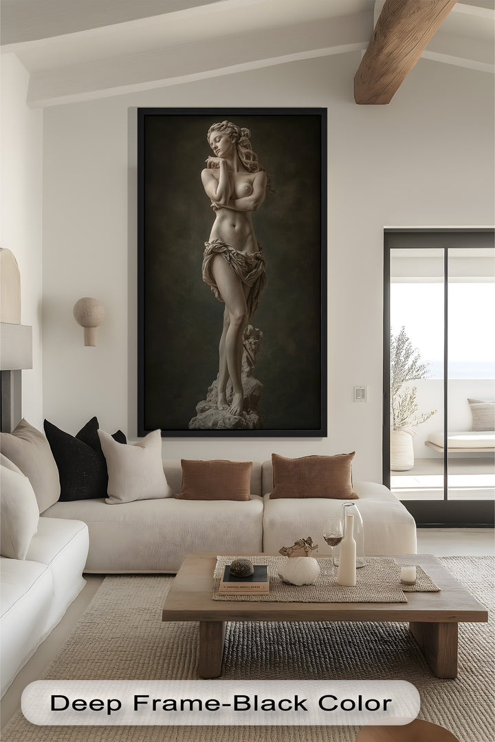 Marble Muse – Classical Nude Oil Painting