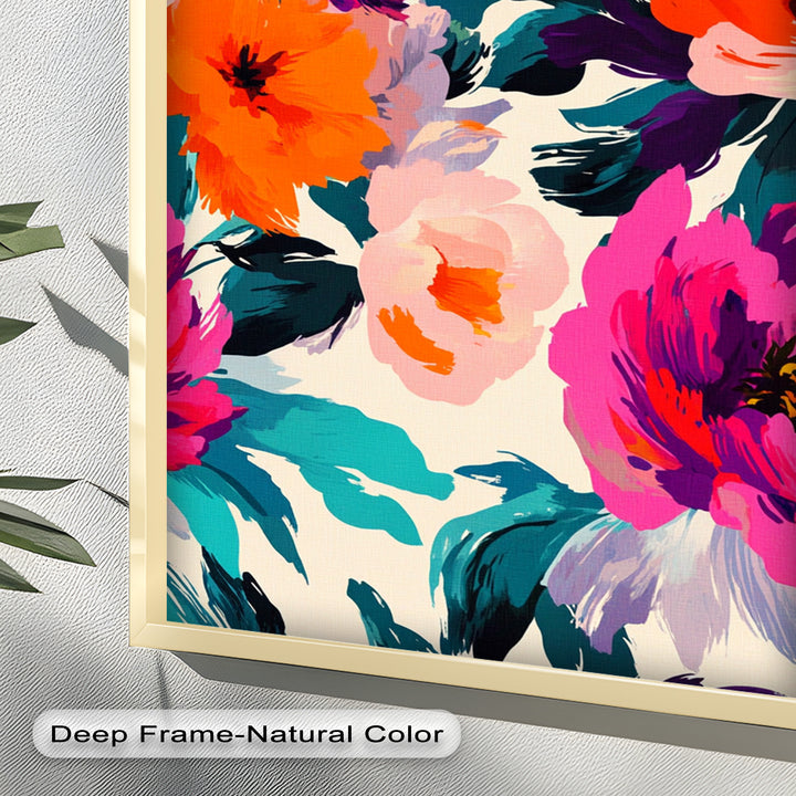 Bold Boho Bloom – Fauvist Floral Explosion Oil Painting