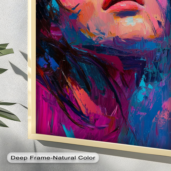 Ecstasy in Color – Vibrant Expressionist Portrait Oil Painting