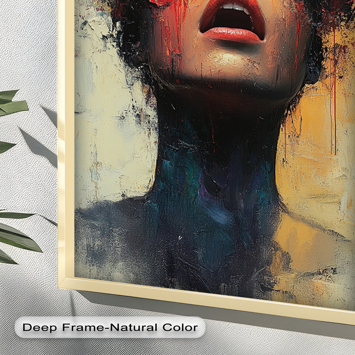 Inferno Within – Fiery Emotional Expression Abstract Oil Painting