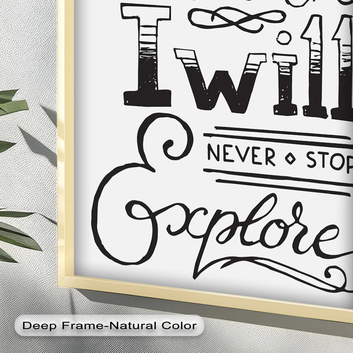 Adventure Typography Art – I Will Never Stop Explore Oil Painting - MyPhotoStation