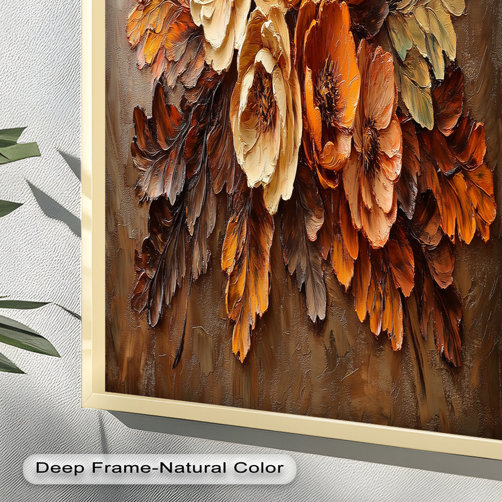 Golden Autumn Florals – Botanical Oil Paintings