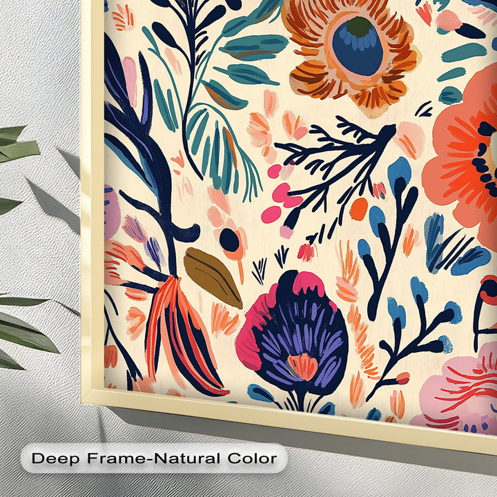 Garden Reverie – Expressive Boho Floral Oil Painting