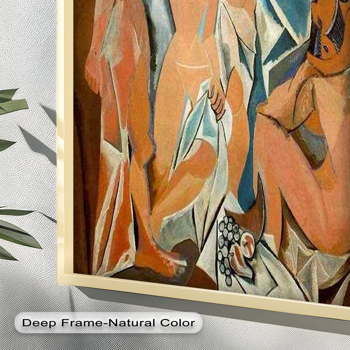 Echoes of Les Demoiselles – Picasso-Inspired Cubist Nude Figures Oil Painting