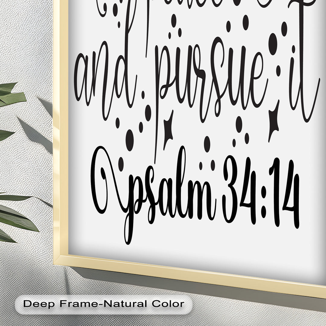 Seek Peace and Pursue It – Psalm 34:14 Bible Oil Paintings