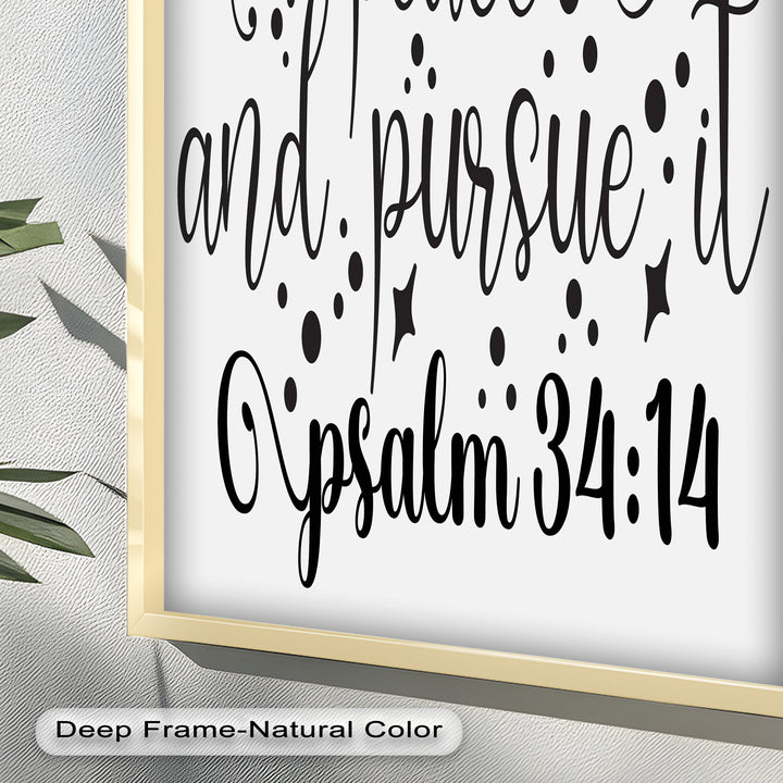 Seek Peace and Pursue It – Psalm 34:14 Bible Oil Paintings