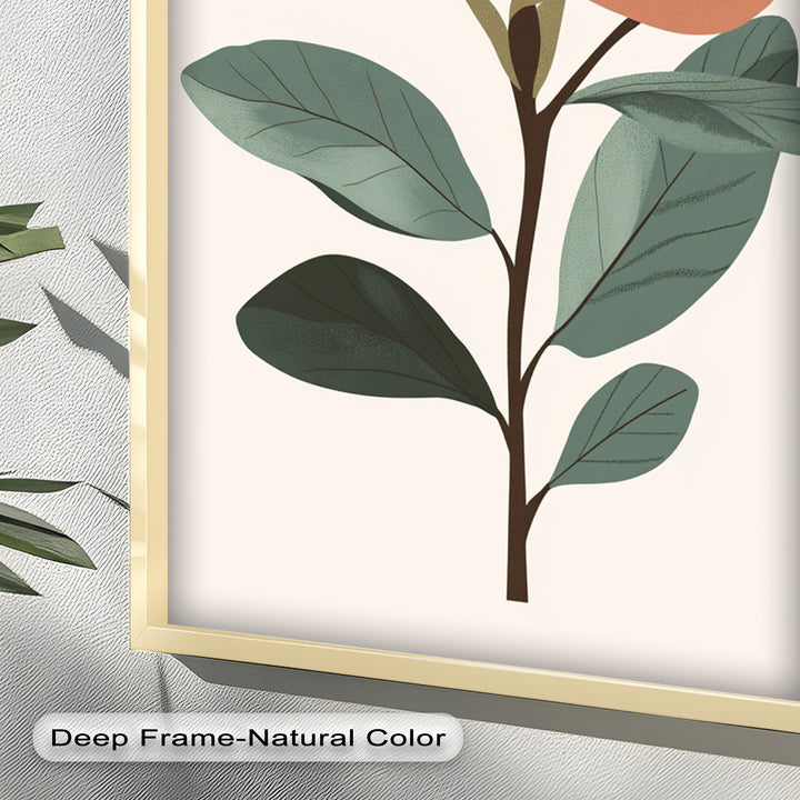 Minimal Magnolia – Elegantes botanisches Ölgemälde