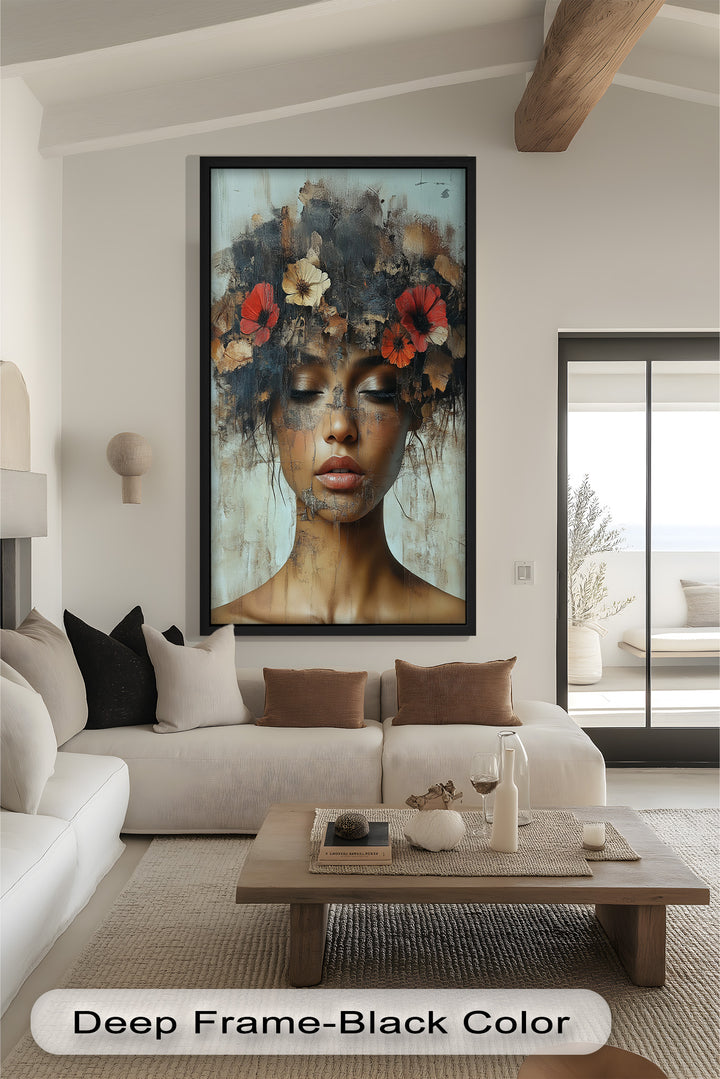 Autumn Reverie – Ethereal Boho Flower Oil Painting