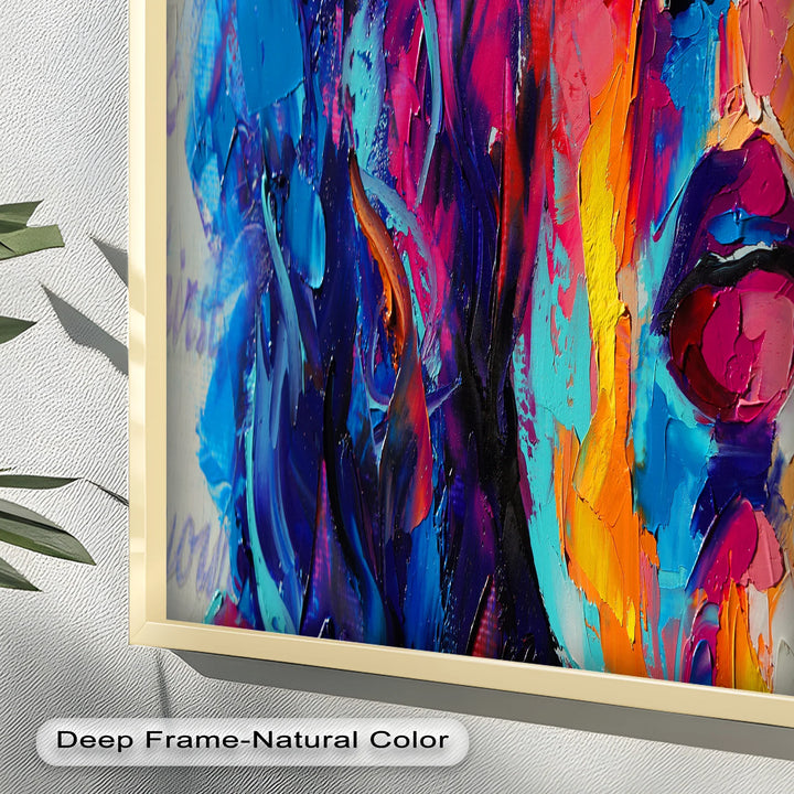 Colored Woman – Expressive Abstract Oil Painting - MyPhotoStation