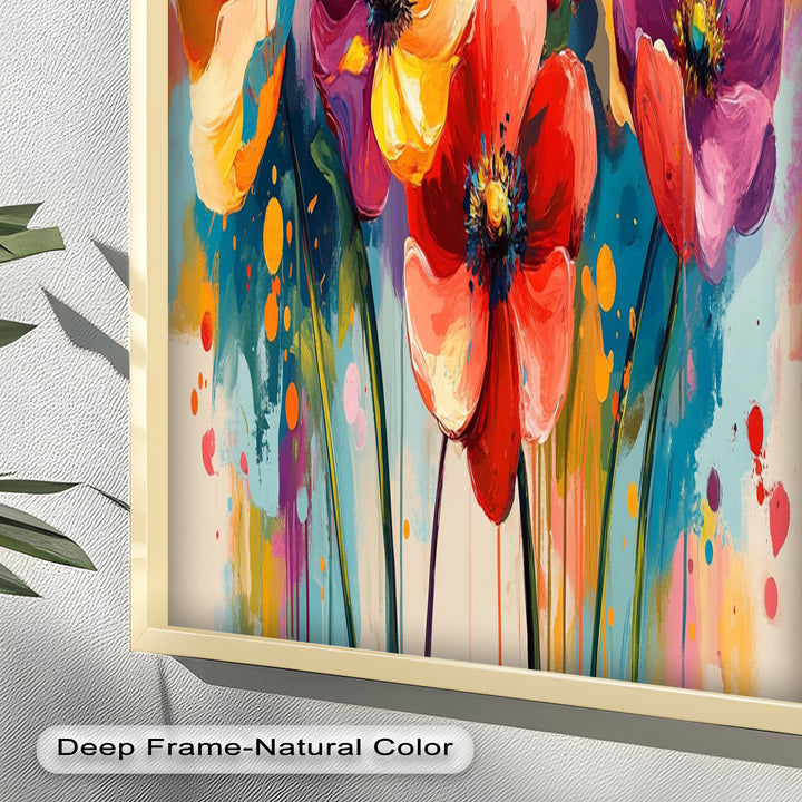 Colored Flowers – Vibrant Floral Oil Painting