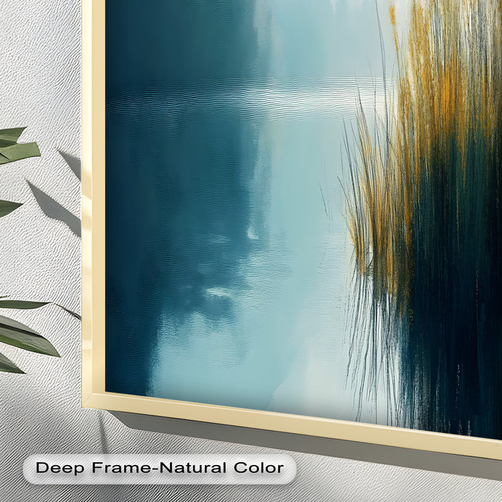 Misty Morning Landscape – Framed Nature Oil Painting