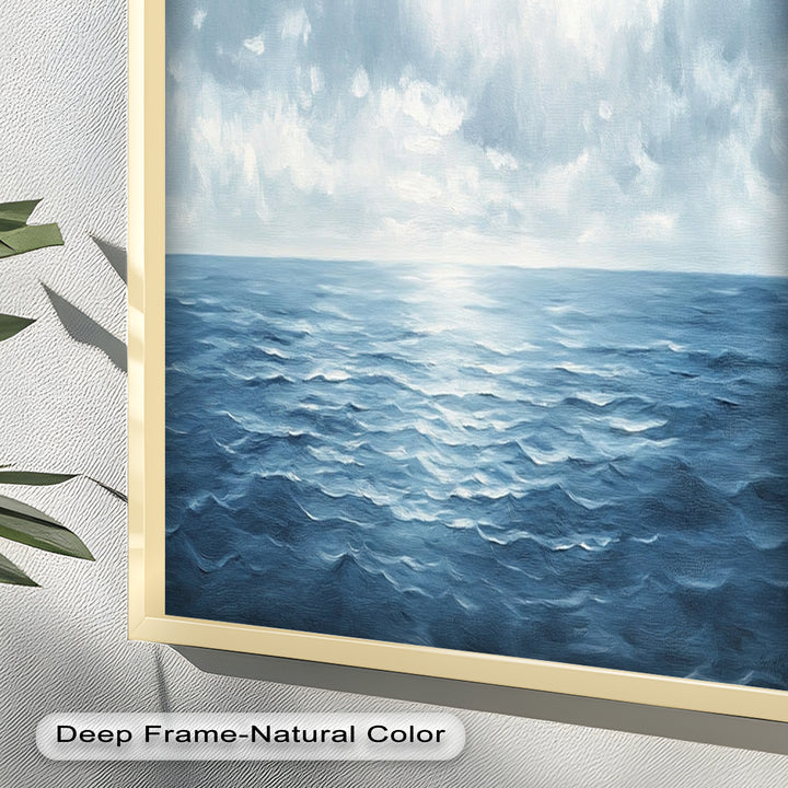 Blue Coastal Art - Ocean Seascape Oil Painting