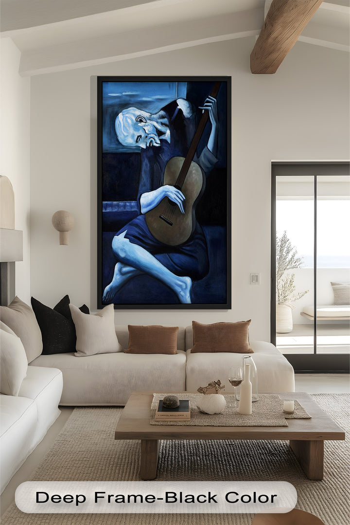 Melancholy Strings – Blue Period Picasso Oil Painting