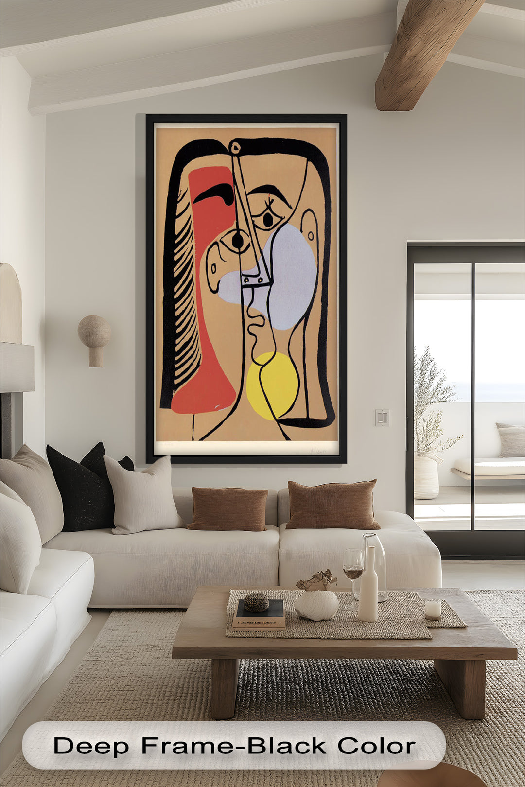 Geometric Gaze – Abstract Dual-Faced Portrait Picasso Oil Painting