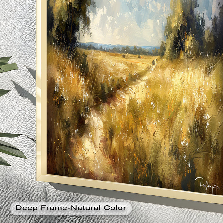 Nostalgic Landscape Framed Art – Nature Oil Painting