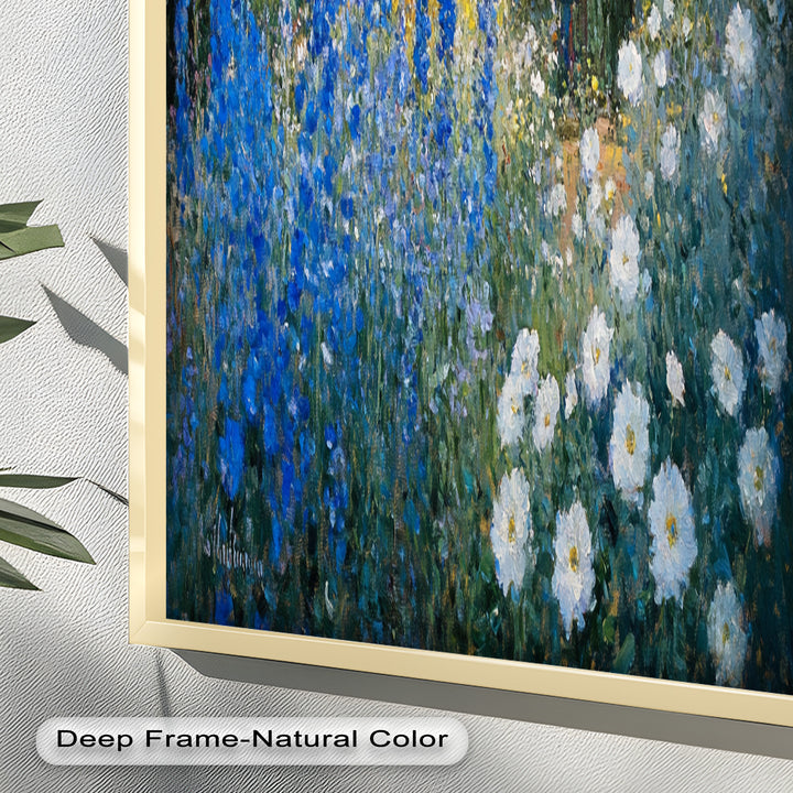 Blue Delphinium - Impressionist Oil Painting