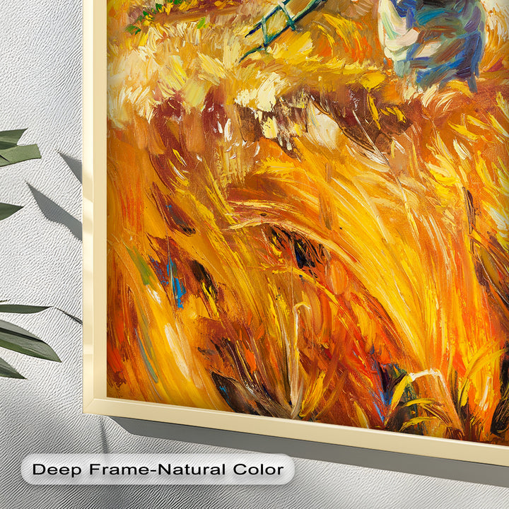 Golden Harvest – Impressionist Oil Painting