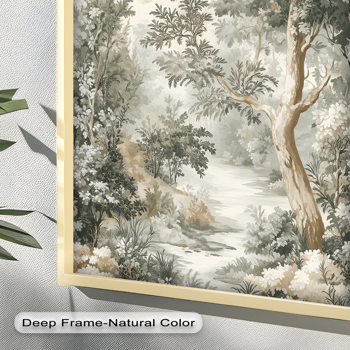 Antique Nature Wall Art-Forest Landscape Oil Paintin
