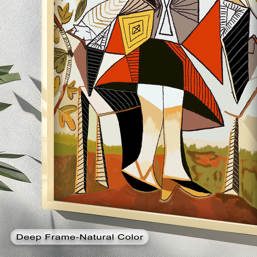 Queen Among Leaves – Picasso Style Cubist Oil Painting