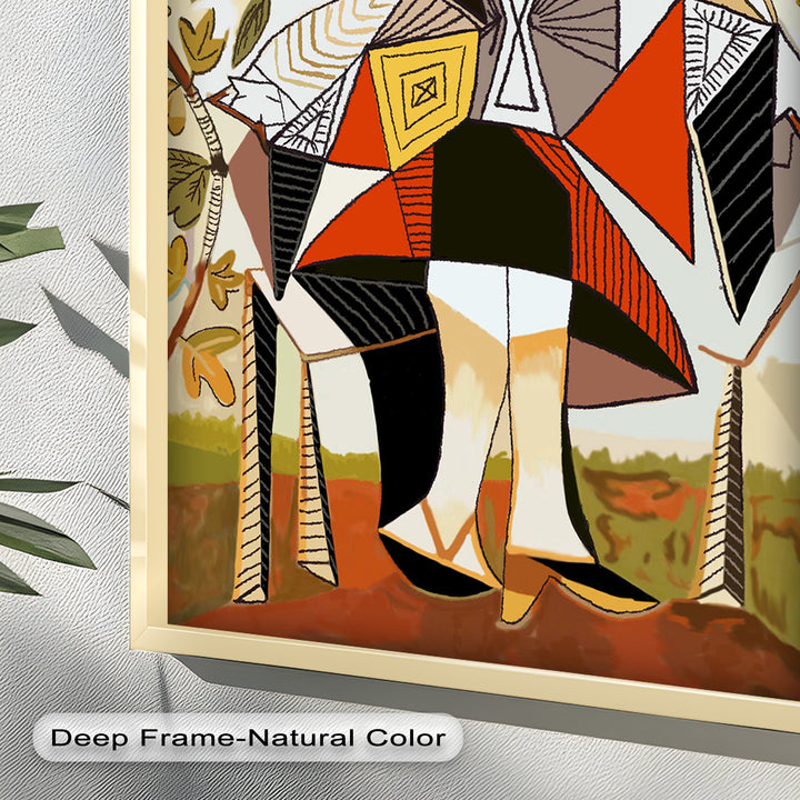 Queen Among Leaves – Picasso Style Cubist Oil Painting