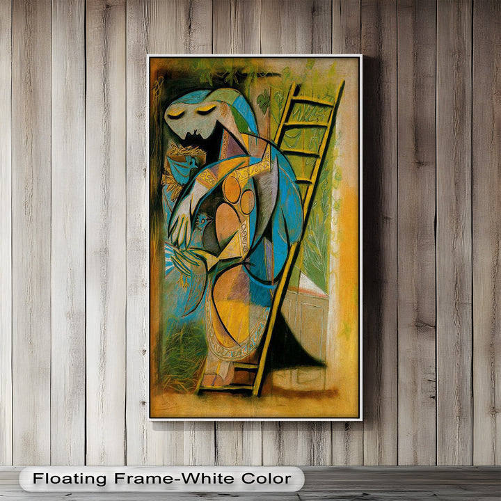 Nest of Peace – Symbolic Cubist Oil Painting
