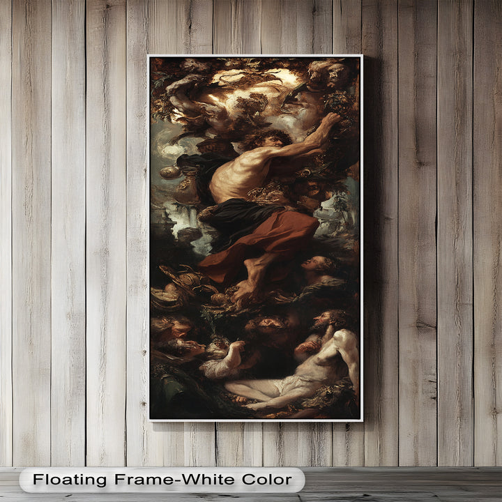 The Titan’s Ascent – Baroque Mythological Oil Painting