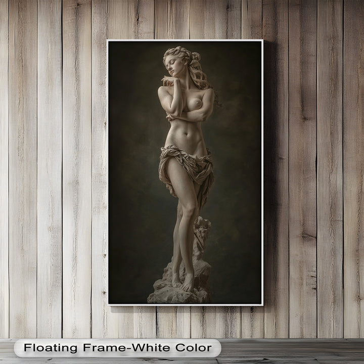 Marble Muse – Classical Nude Oil Painting