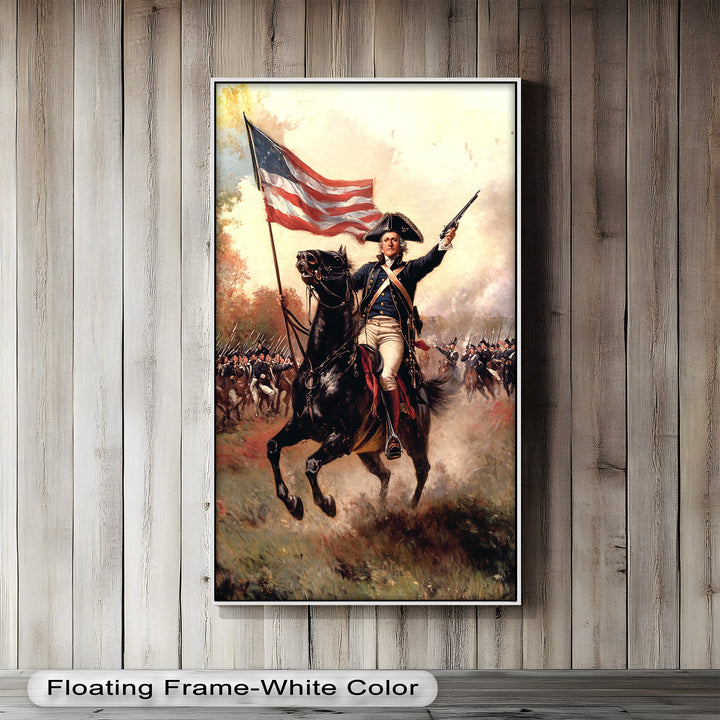 Charge of Freedom – Revolutionary Commander Oil Painting