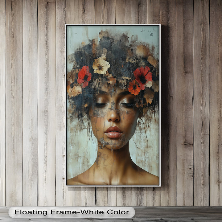 Autumn Reverie – Ethereal Boho Flower Oil Painting