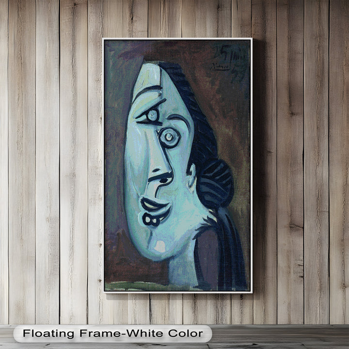 Twilight Gaze – Surreal Blue Picasso Oil Painting
