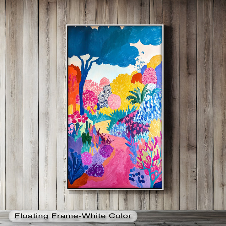 Vibrant Fauvist Garden – Expressive Nature Oil Painting