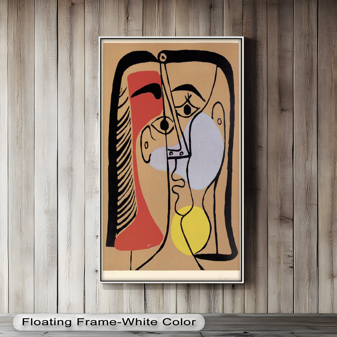 Geometric Gaze – Abstract Dual-Faced Portrait Picasso Oil Painting
