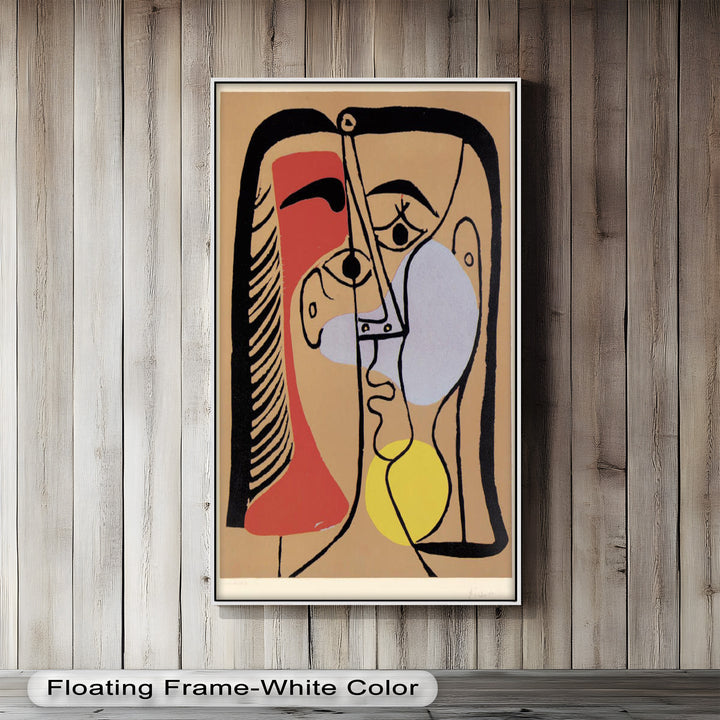 Geometric Gaze – Abstract Dual-Faced Portrait Picasso Oil Painting