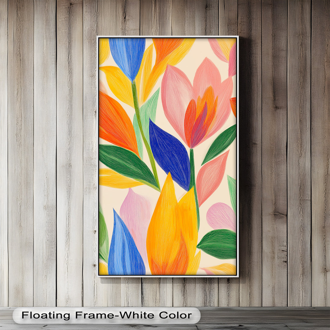 Whimsical Garden – Abstract Botanical Oil Painting