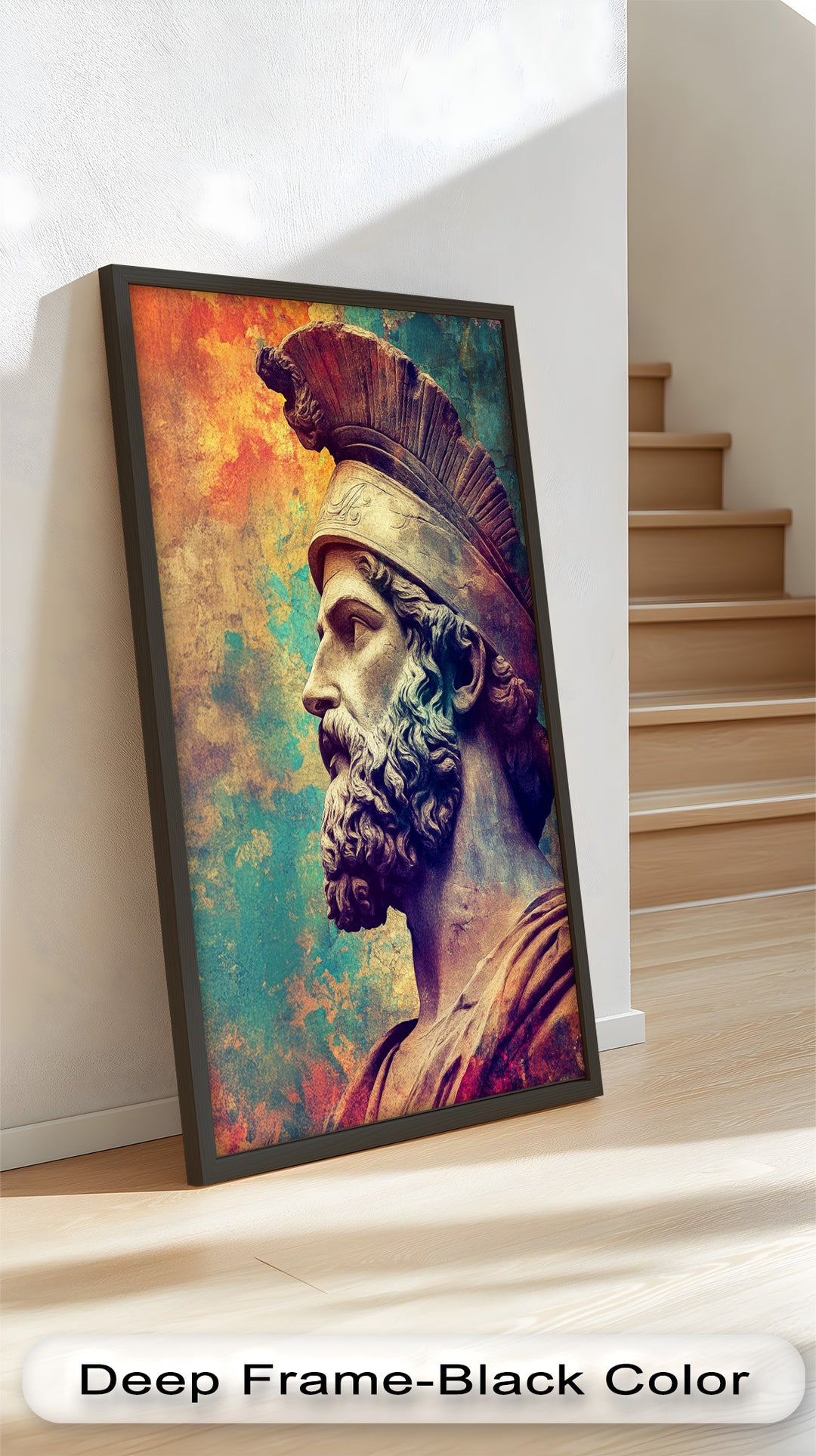 Greek Hero Bust - Mythology Oil Painting