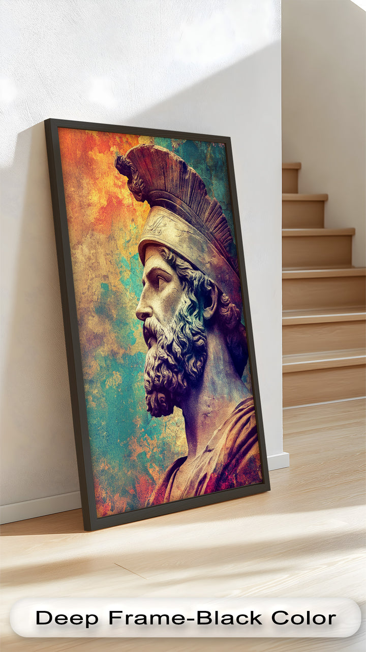 Greek Hero Bust - Mythology Oil Painting