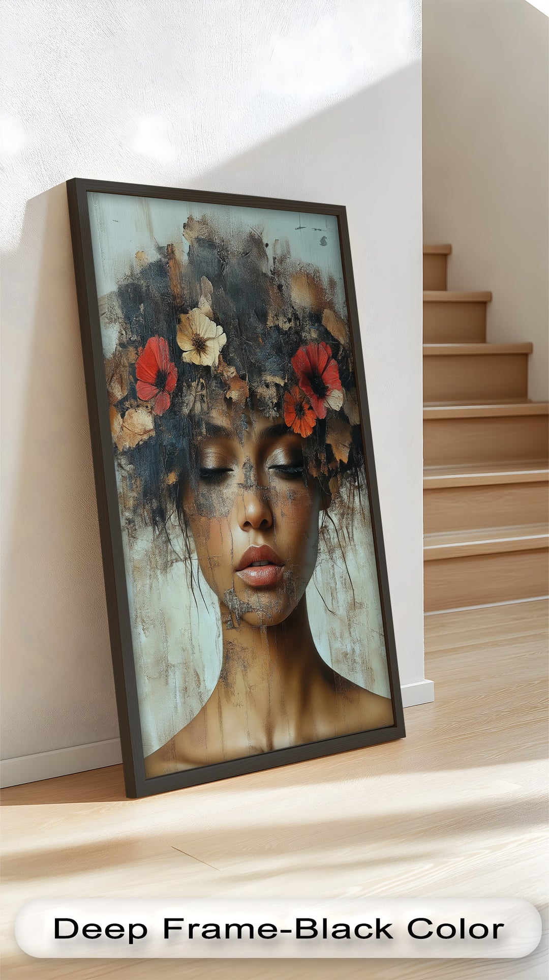 Autumn Reverie – Ethereal Boho Flower Oil Painting